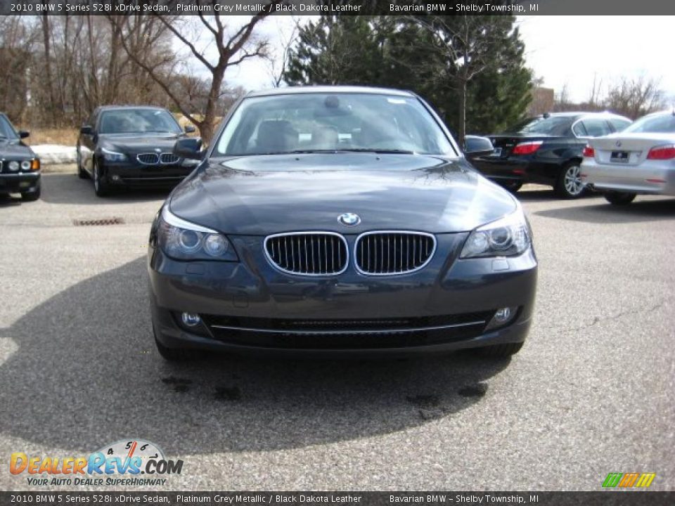 2010 BMW 5 Series 528i xDrive Sedan Platinum Grey Metallic / Black Dakota Leather Photo #8