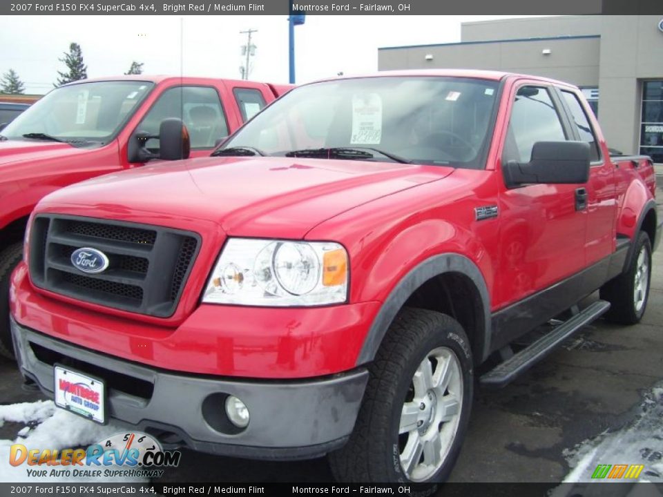 2007 Ford F150 FX4 SuperCab 4x4 Bright Red / Medium Flint Photo #1