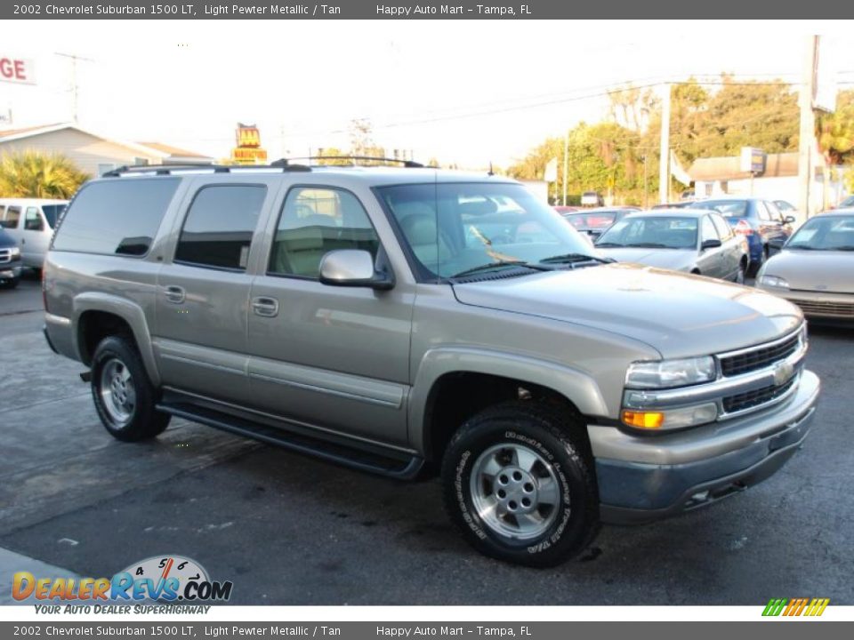 2002 Chevrolet Suburban 1500 LT Light Pewter Metallic / Tan Photo #1