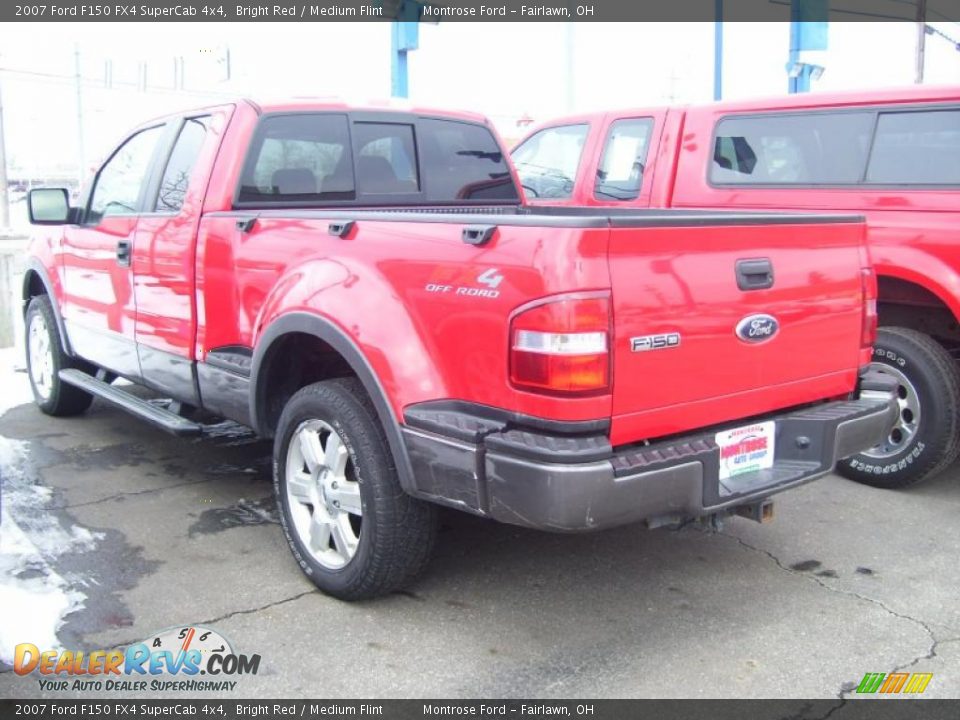 2007 Ford F150 FX4 SuperCab 4x4 Bright Red / Medium Flint Photo #2