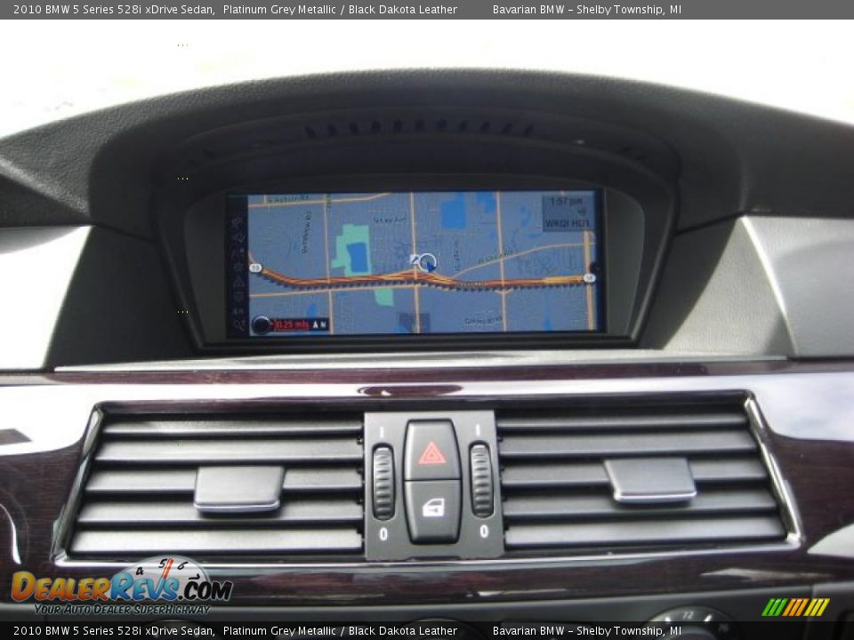 2010 BMW 5 Series 528i xDrive Sedan Platinum Grey Metallic / Black Dakota Leather Photo #15