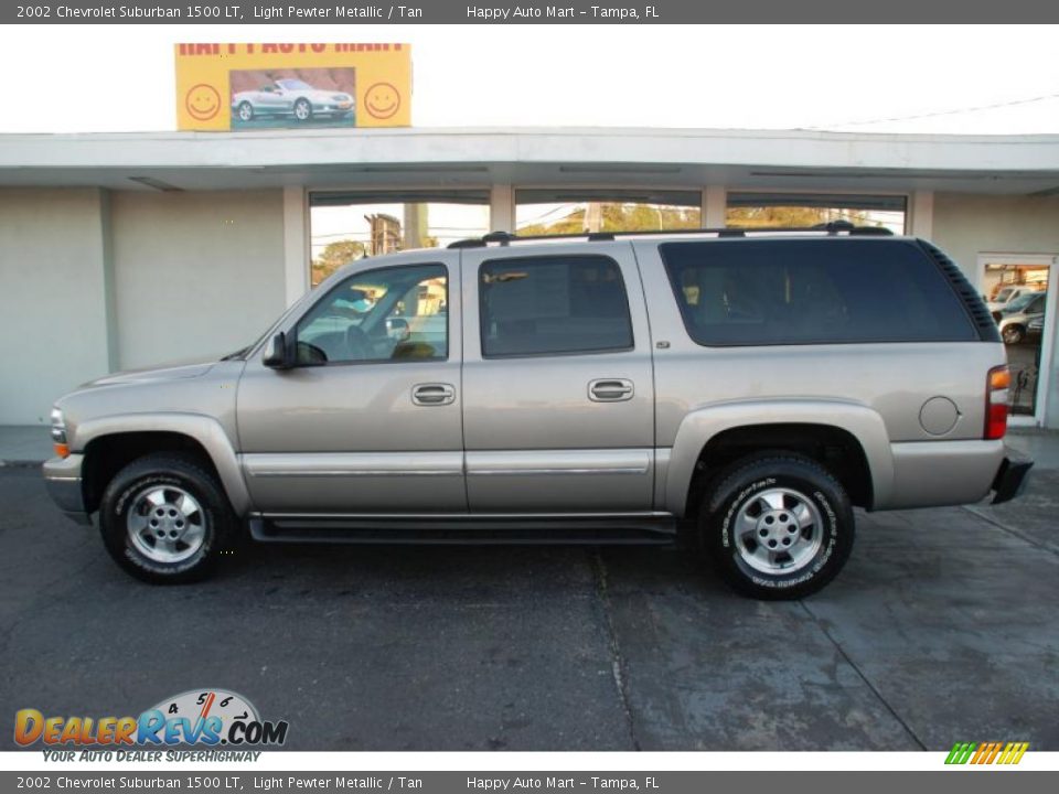 2002 Chevrolet Suburban 1500 LT Light Pewter Metallic / Tan Photo #5