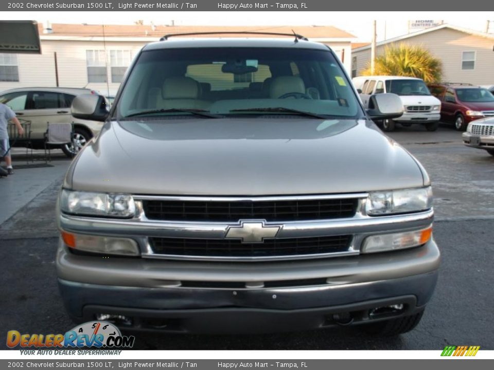 2002 Chevrolet Suburban 1500 LT Light Pewter Metallic / Tan Photo #6