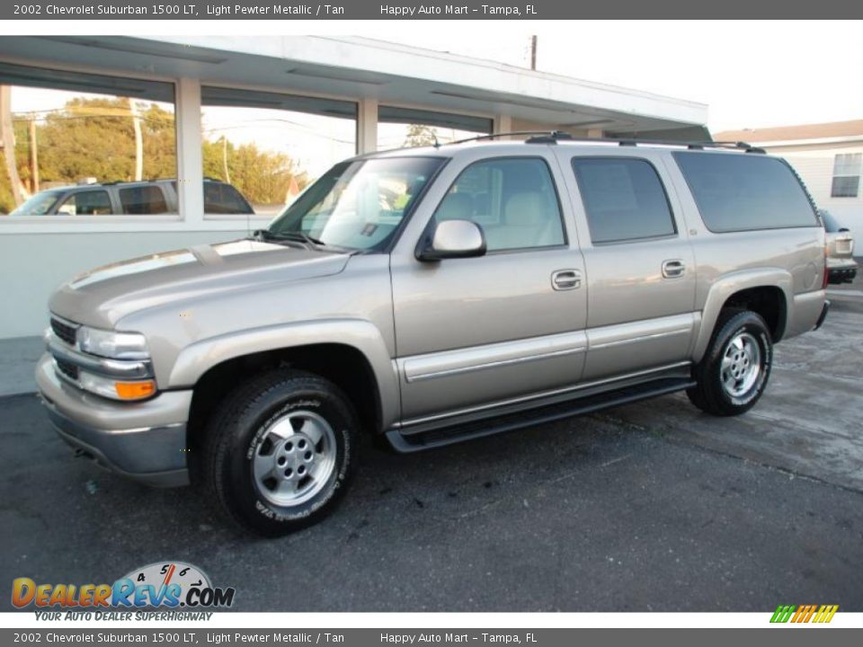 2002 Chevrolet Suburban 1500 LT Light Pewter Metallic / Tan Photo #7