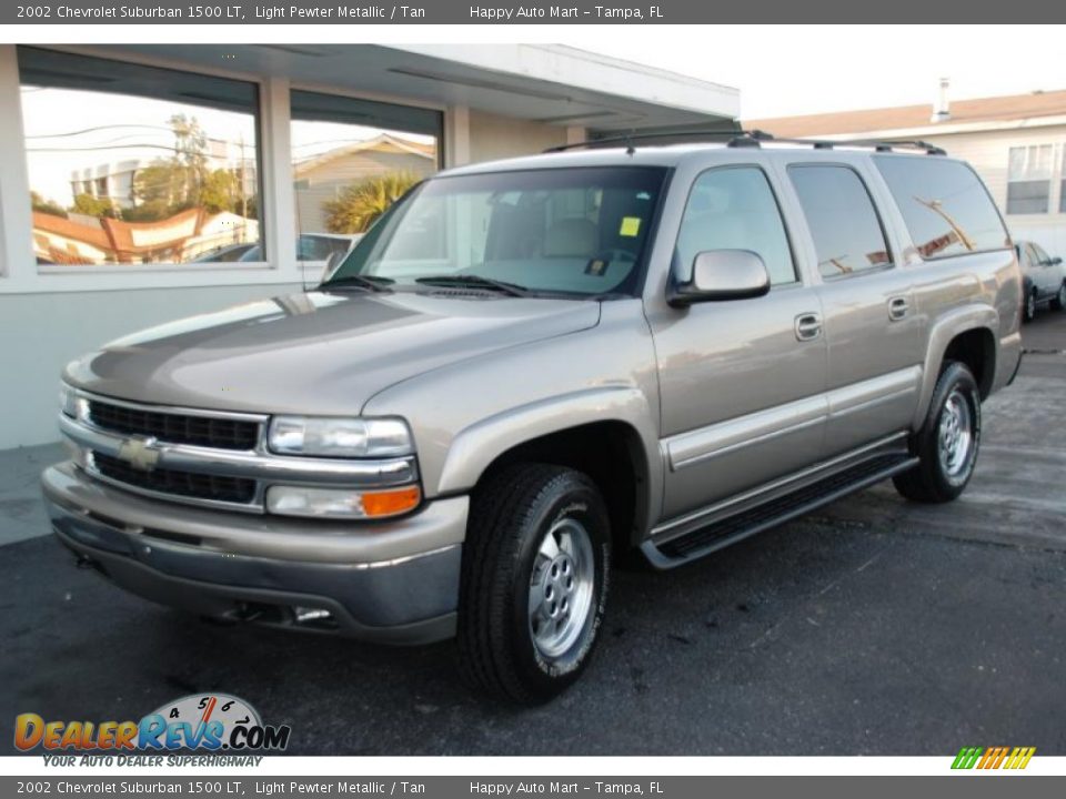 2002 Chevrolet Suburban 1500 LT Light Pewter Metallic / Tan Photo #8