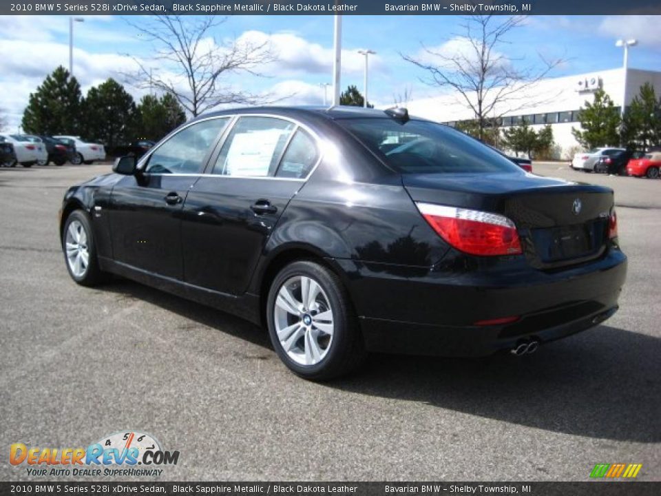 2010 BMW 5 Series 528i xDrive Sedan Black Sapphire Metallic / Black Dakota Leather Photo #3