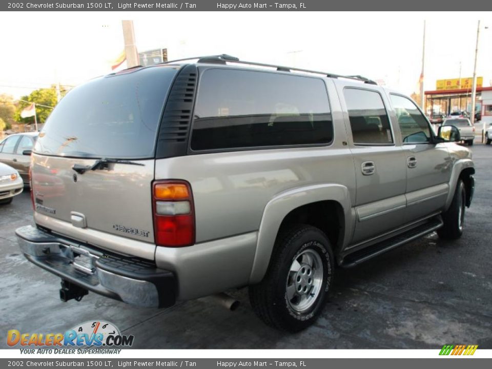 2002 Chevrolet Suburban 1500 LT Light Pewter Metallic / Tan Photo #9
