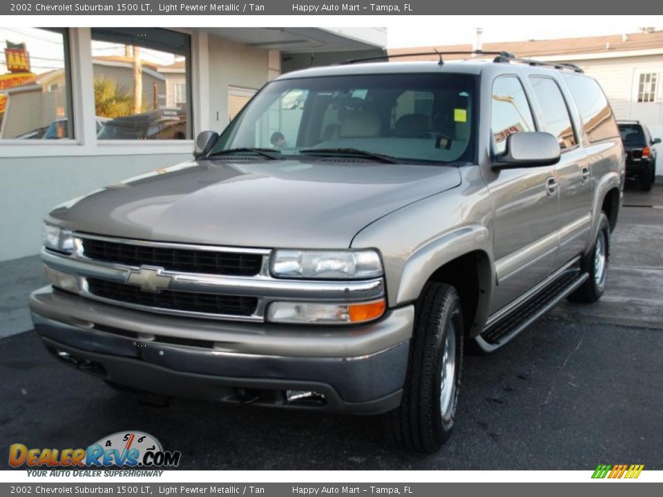 2002 Chevrolet Suburban 1500 LT Light Pewter Metallic / Tan Photo #10