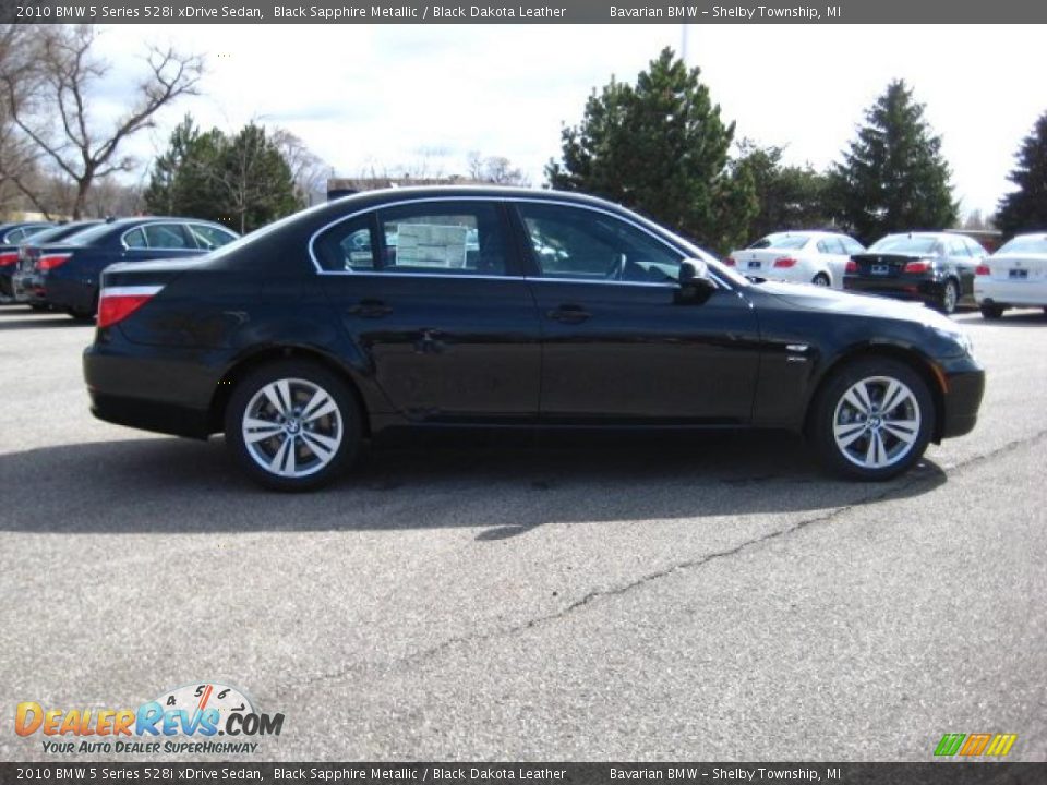 2010 BMW 5 Series 528i xDrive Sedan Black Sapphire Metallic / Black Dakota Leather Photo #6
