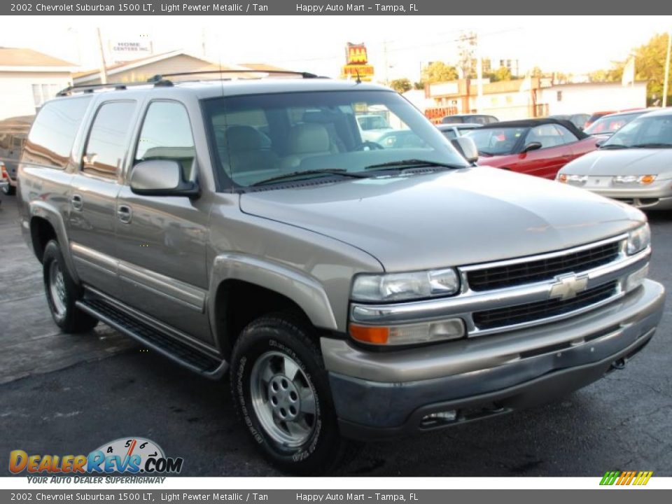 2002 Chevrolet Suburban 1500 LT Light Pewter Metallic / Tan Photo #12