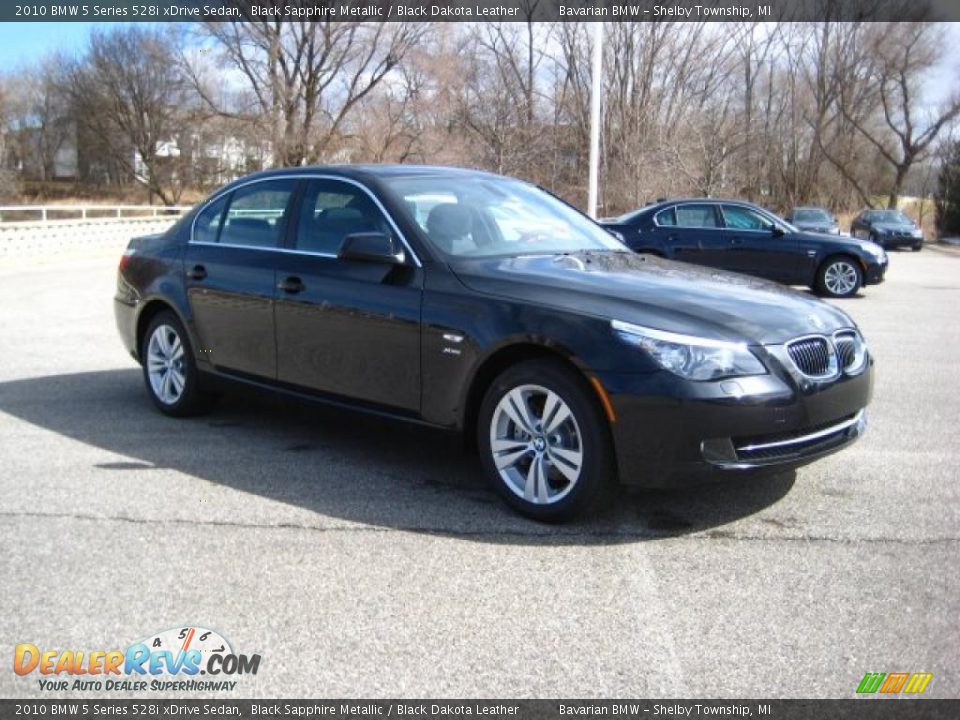 2010 BMW 5 Series 528i xDrive Sedan Black Sapphire Metallic / Black Dakota Leather Photo #7