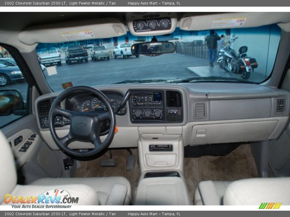 2002 Chevrolet Suburban 1500 LT Light Pewter Metallic / Tan Photo #14