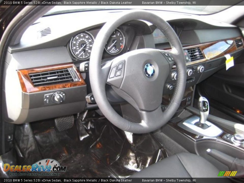 2010 BMW 5 Series 528i xDrive Sedan Black Sapphire Metallic / Black Dakota Leather Photo #9