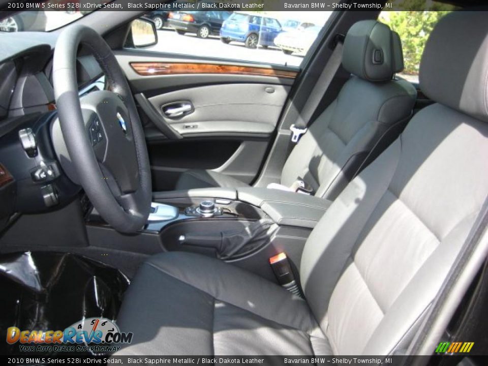 2010 BMW 5 Series 528i xDrive Sedan Black Sapphire Metallic / Black Dakota Leather Photo #10