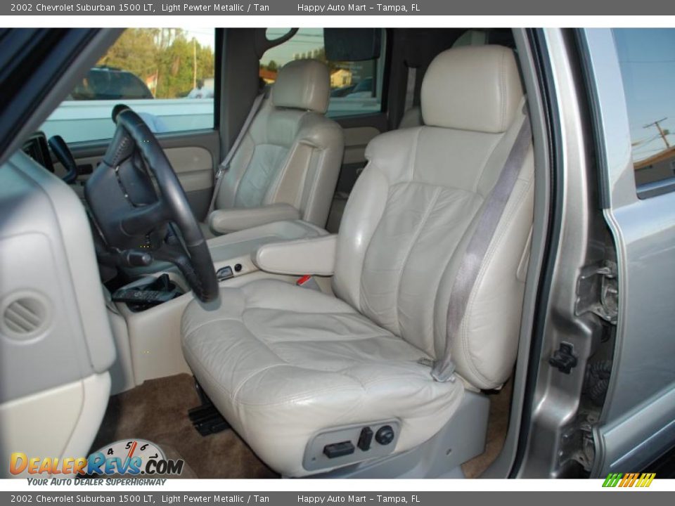 2002 Chevrolet Suburban 1500 LT Light Pewter Metallic / Tan Photo #17