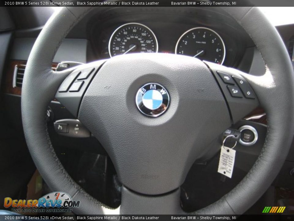 2010 BMW 5 Series 528i xDrive Sedan Black Sapphire Metallic / Black Dakota Leather Photo #16
