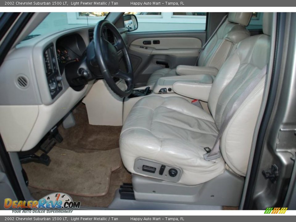 2002 Chevrolet Suburban 1500 LT Light Pewter Metallic / Tan Photo #26