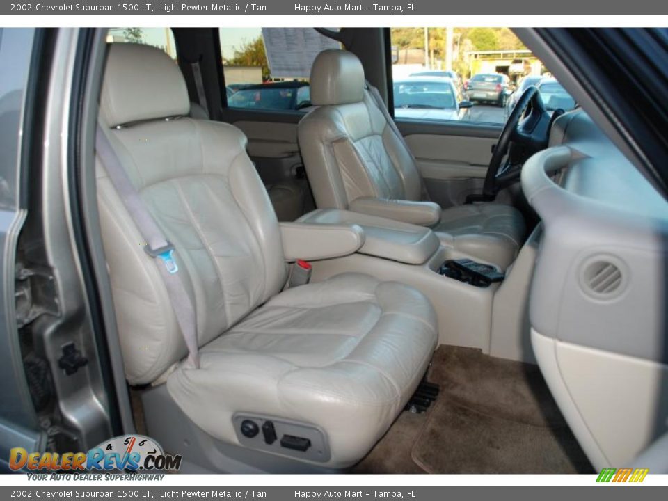 2002 Chevrolet Suburban 1500 LT Light Pewter Metallic / Tan Photo #29