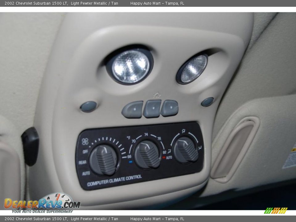 2002 Chevrolet Suburban 1500 LT Light Pewter Metallic / Tan Photo #35