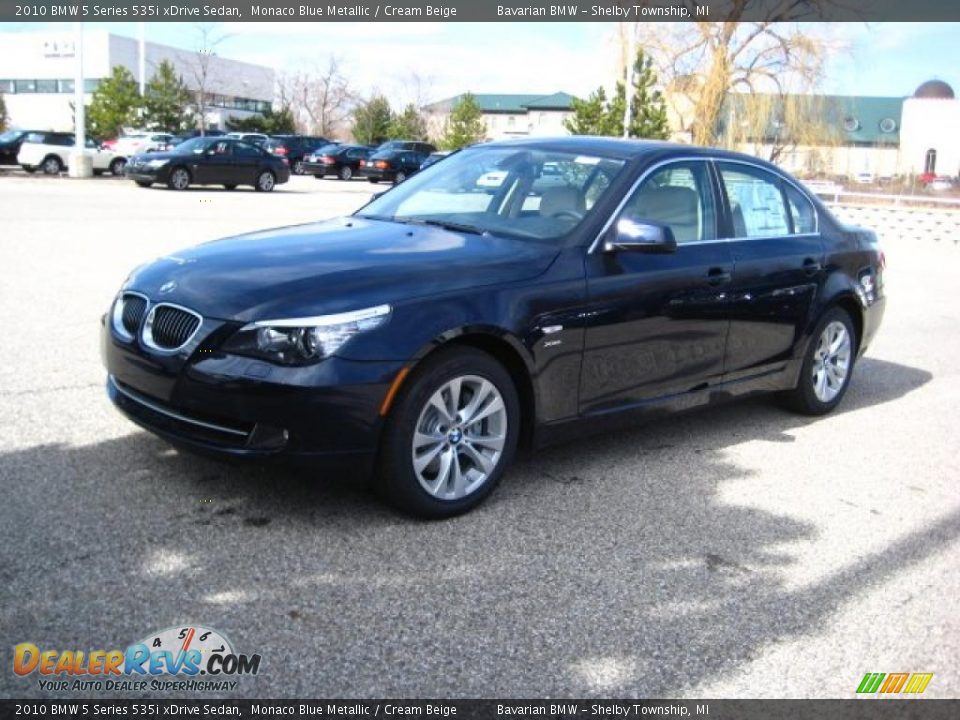 2010 BMW 5 Series 535i xDrive Sedan Monaco Blue Metallic / Cream Beige Photo #1