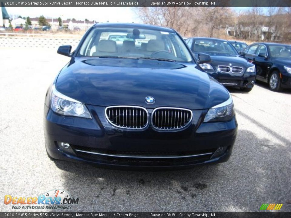 2010 BMW 5 Series 535i xDrive Sedan Monaco Blue Metallic / Cream Beige Photo #8