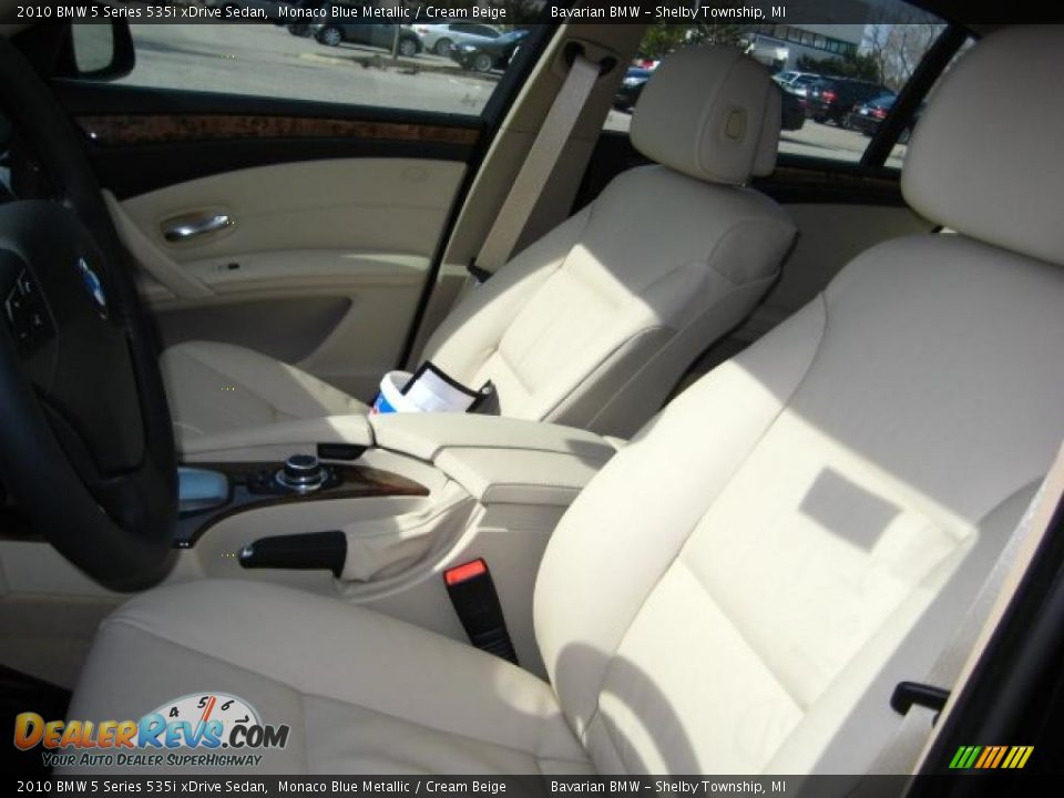2010 BMW 5 Series 535i xDrive Sedan Monaco Blue Metallic / Cream Beige Photo #10