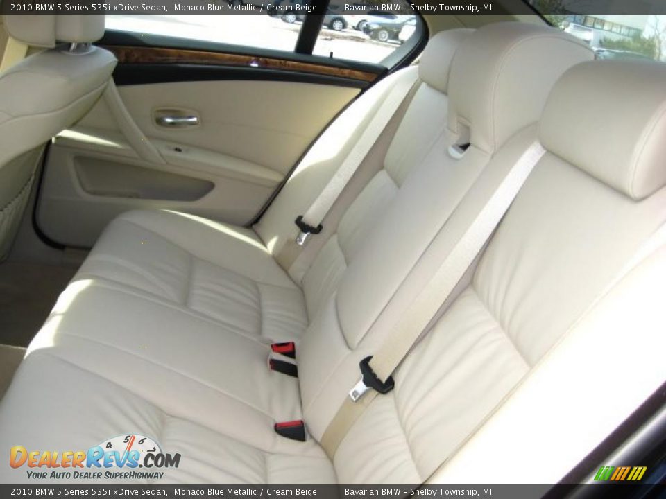 2010 BMW 5 Series 535i xDrive Sedan Monaco Blue Metallic / Cream Beige Photo #11
