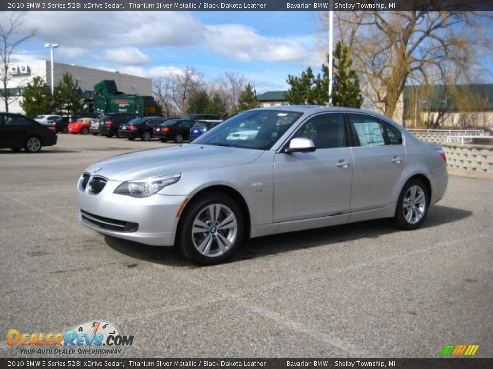 2010 BMW 5 Series 528i xDrive Sedan Titanium Silver Metallic / Black Dakota Leather Photo #1