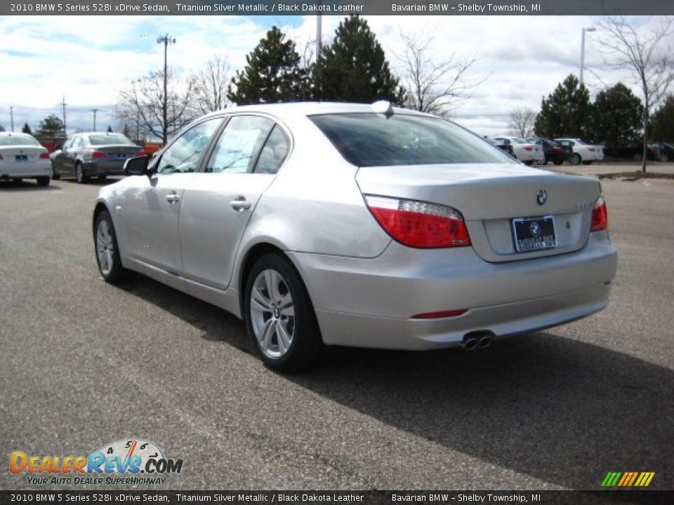 2010 BMW 5 Series 528i xDrive Sedan Titanium Silver Metallic / Black Dakota Leather Photo #3