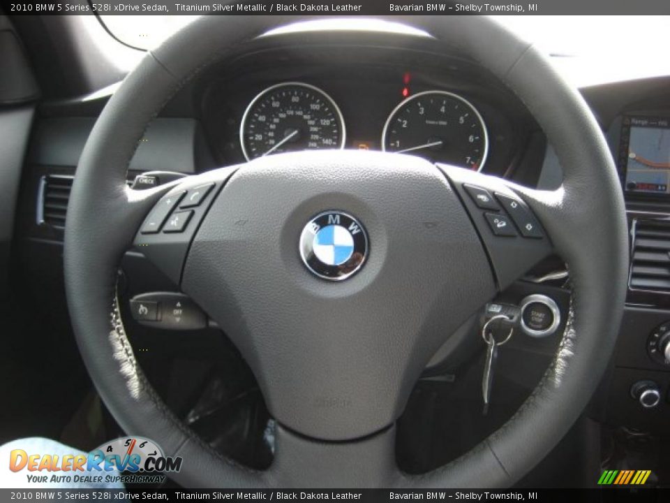 2010 BMW 5 Series 528i xDrive Sedan Titanium Silver Metallic / Black Dakota Leather Photo #16