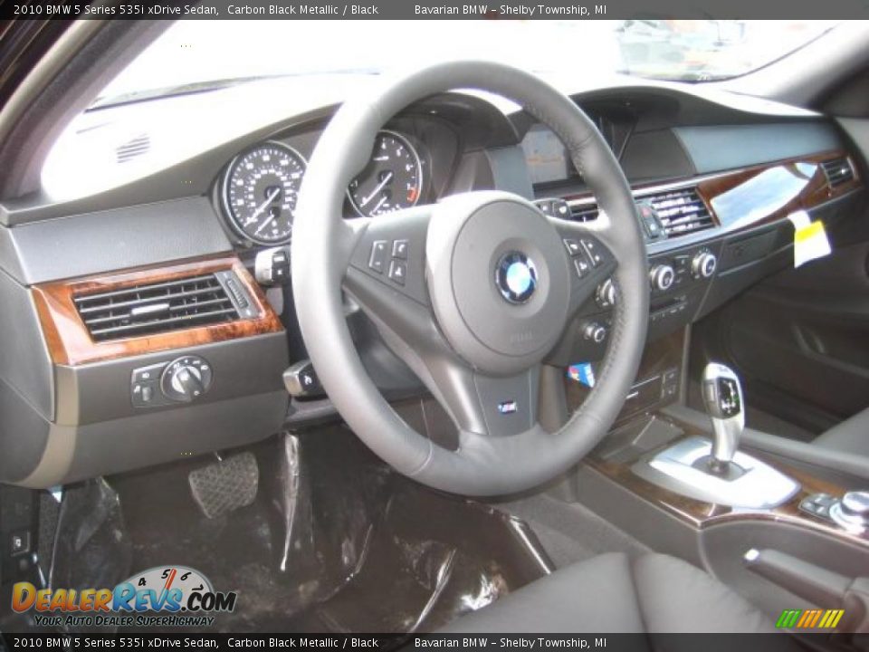 2010 BMW 5 Series 535i xDrive Sedan Carbon Black Metallic / Black Photo #9