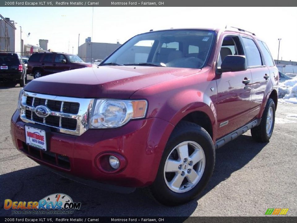 2008 Ford Escape XLT V6 Redfire Metallic / Camel Photo #1