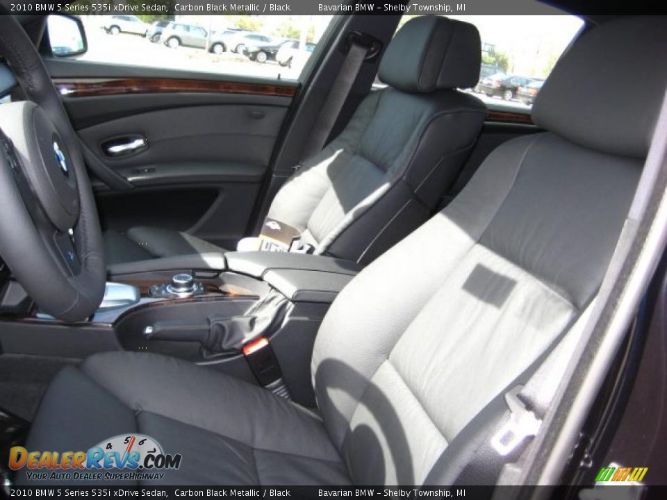 2010 BMW 5 Series 535i xDrive Sedan Carbon Black Metallic / Black Photo #10