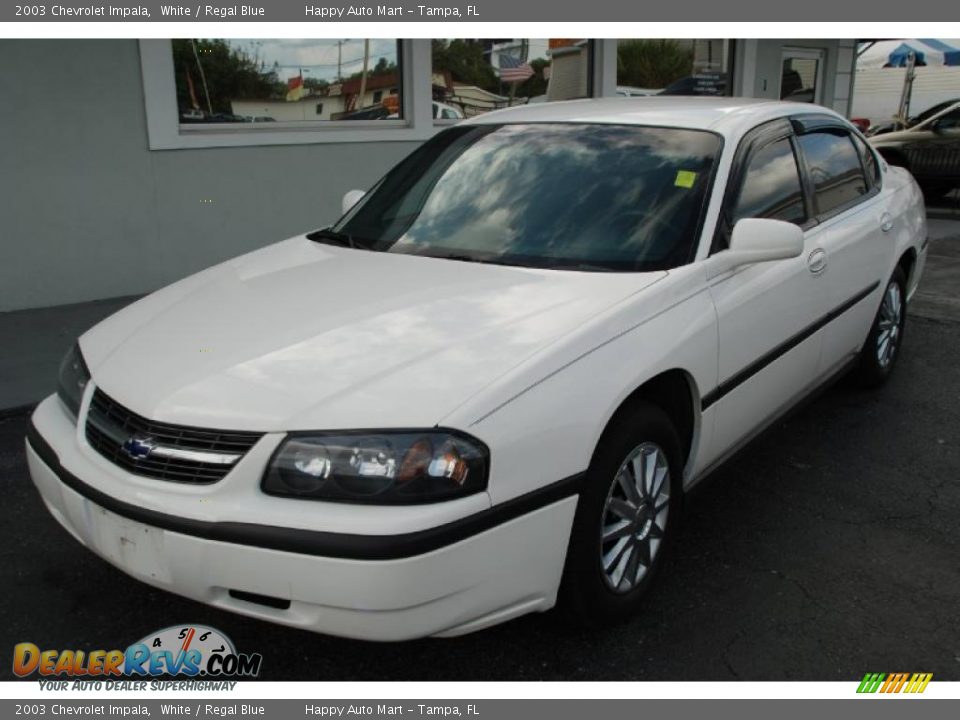 2003 Chevrolet Impala White / Regal Blue Photo #1