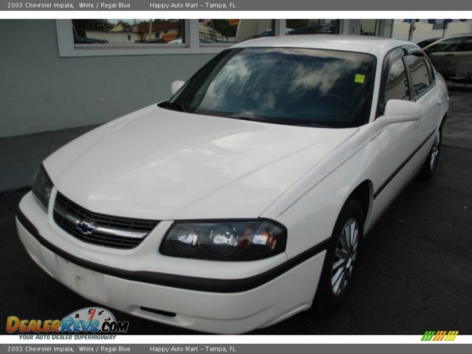 2003 Chevrolet Impala White / Regal Blue Photo #2