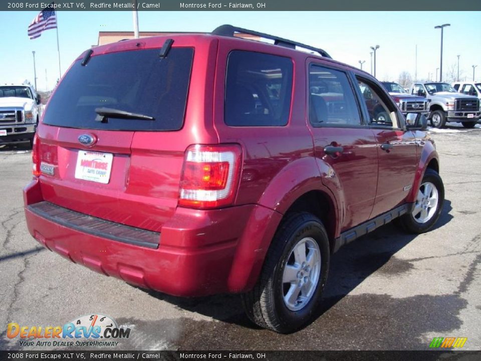 2008 Ford Escape XLT V6 Redfire Metallic / Camel Photo #5