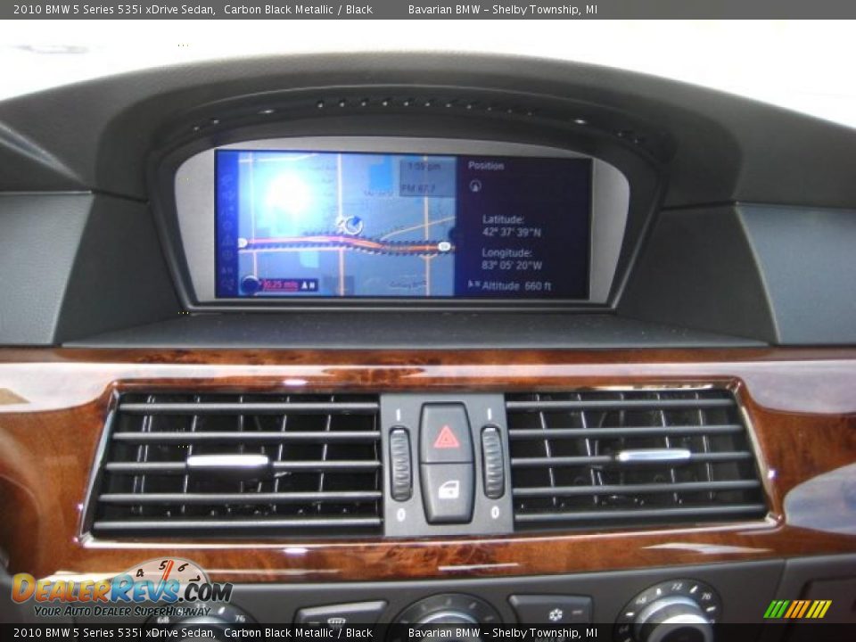 2010 BMW 5 Series 535i xDrive Sedan Carbon Black Metallic / Black Photo #15