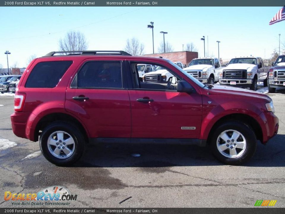 2008 Ford Escape XLT V6 Redfire Metallic / Camel Photo #6