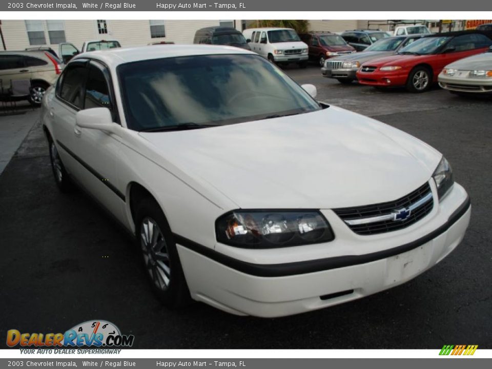2003 Chevrolet Impala White / Regal Blue Photo #3