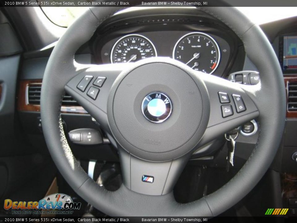 2010 BMW 5 Series 535i xDrive Sedan Carbon Black Metallic / Black Photo #16