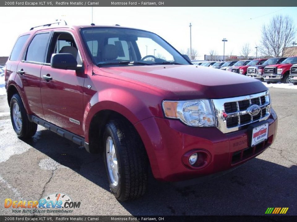 2008 Ford Escape XLT V6 Redfire Metallic / Camel Photo #7