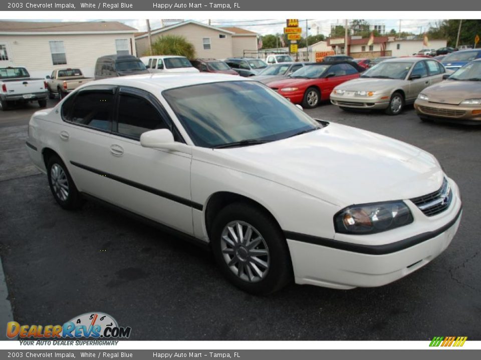 2003 Chevrolet Impala White / Regal Blue Photo #4
