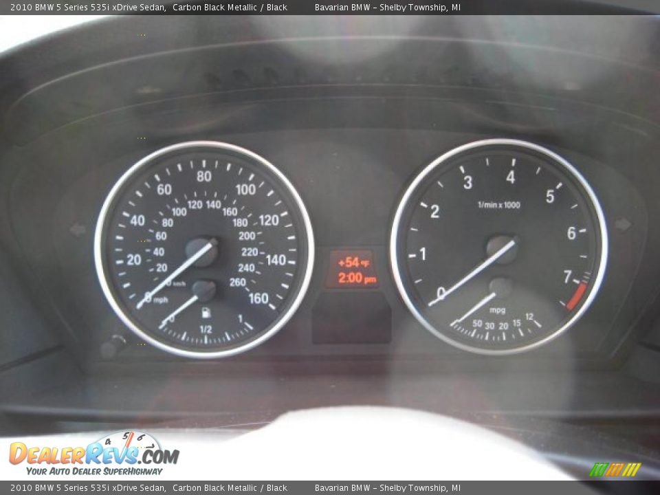 2010 BMW 5 Series 535i xDrive Sedan Carbon Black Metallic / Black Photo #17