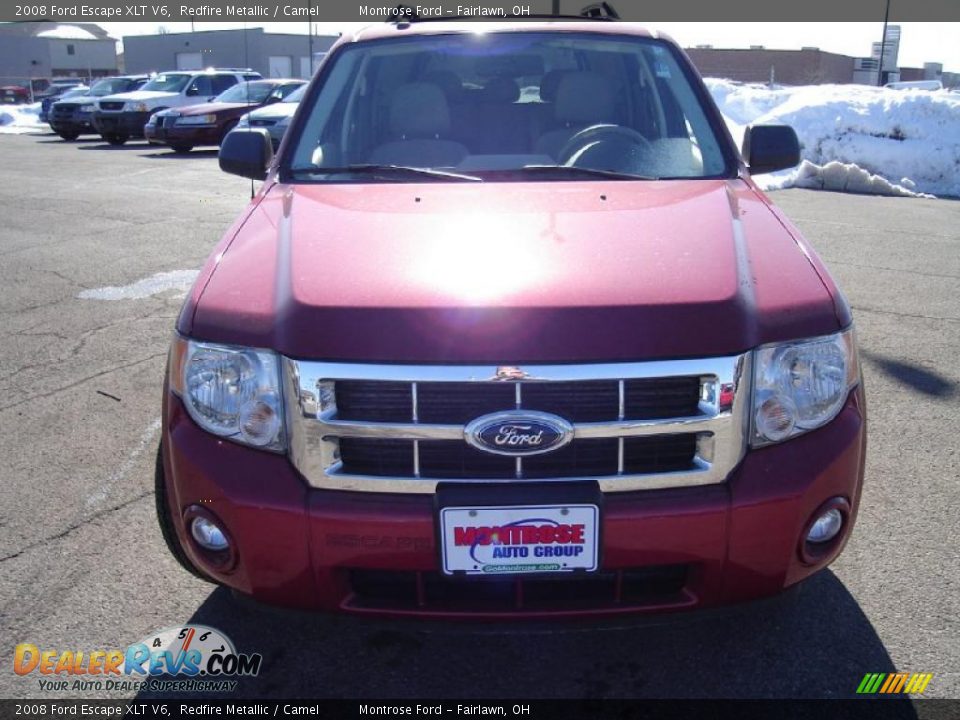 2008 Ford Escape XLT V6 Redfire Metallic / Camel Photo #8
