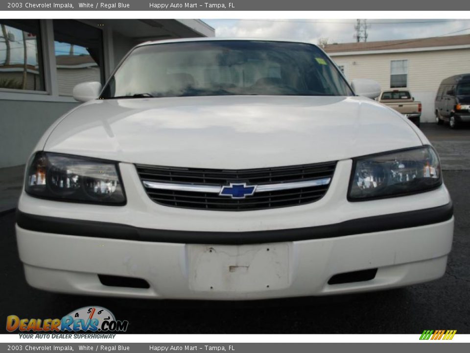 2003 Chevrolet Impala White / Regal Blue Photo #6