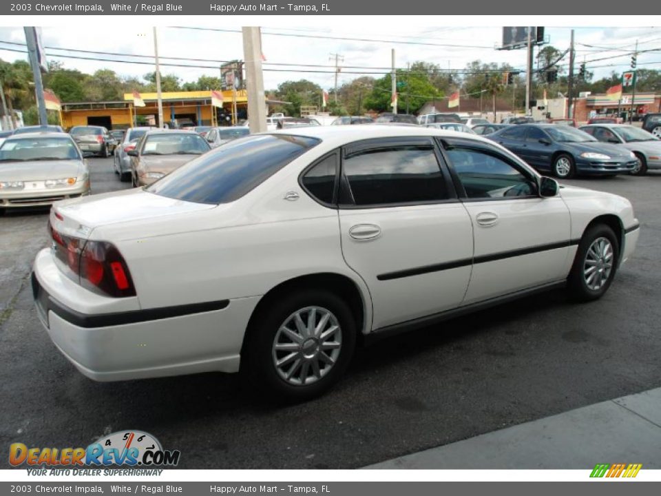 2003 Chevrolet Impala White / Regal Blue Photo #7