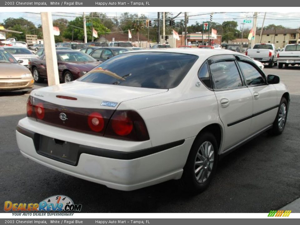 2003 Chevrolet Impala White / Regal Blue Photo #8