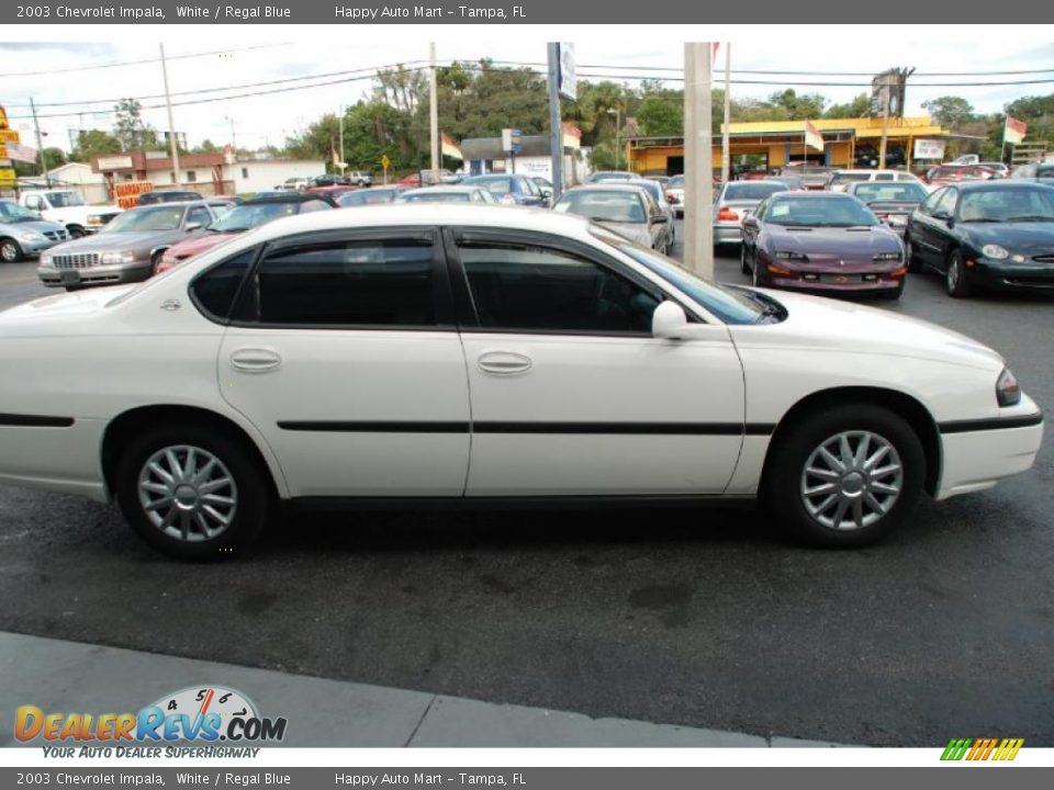 2003 Chevrolet Impala White / Regal Blue Photo #9