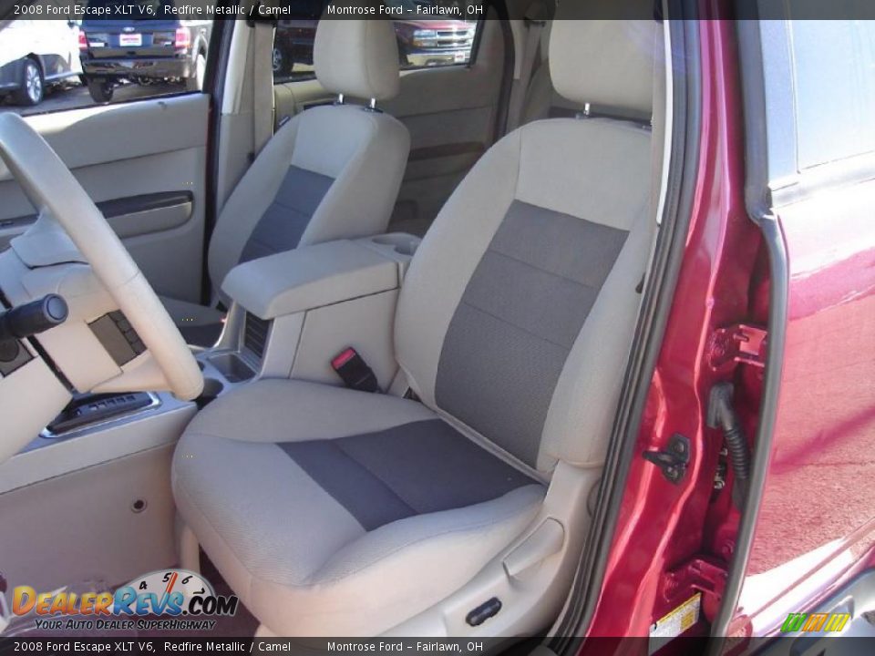 2008 Ford Escape XLT V6 Redfire Metallic / Camel Photo #13