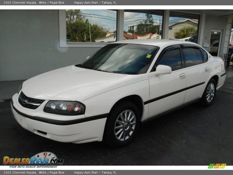 2003 Chevrolet Impala White / Regal Blue Photo #10